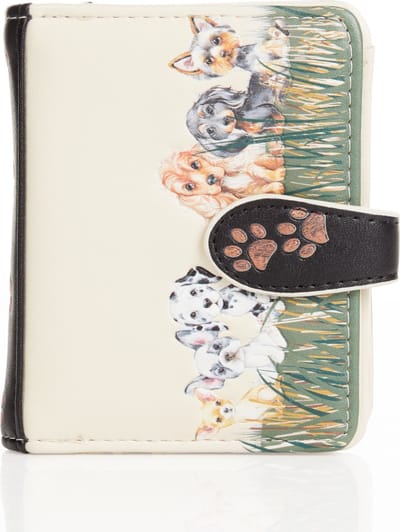 Shagwear Pasjeshouder - Portemonnee Dames - Portefeuille Dames - Kunstleer - Puppy Love (009464sm)
