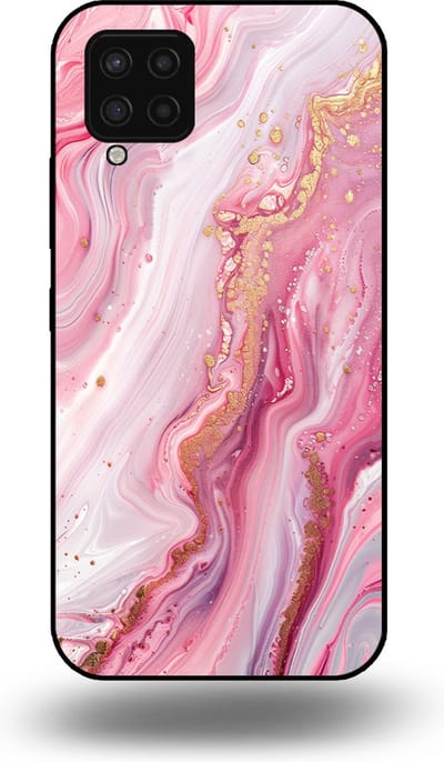 Smartphonica Telefoonhoesje geschikt voor Samsung Galaxy A42 5G met marmer opdruk - TPU backcover case marble design - Roze geschikt voor Samsung Galaxy A42 5G