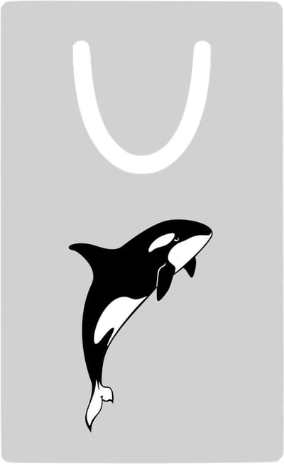 Hacebo® - Orca's metalen boekenlegger - Vissen - Dieren liefhebbers - Zeedieren - roofdieren Bladwijzer boekenleggers - 7.6 cm x 5cm