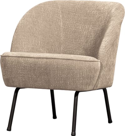 WOOOD fauteuil Vogue 3D - Chenille - Zand - 83x50x57 cm