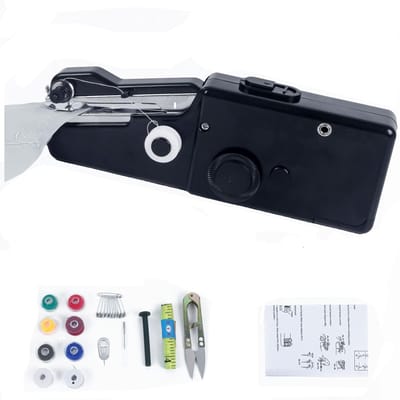 Handnaaimachine - Hand Naaimachine - Naaien - Mini - Verstellen - Zomen - Diverse Stoffen - Reparaties - Draagbare - Snoerloos en Compact - Draagbare Handnaaimachine op batterij - Compacte Naaimachine - mini-naaimachine - handnaaimachine - wit