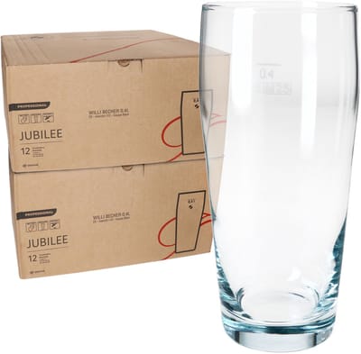 24-delige set bierglazen WILLIBECHER 0,4L geijkt van glas – 42177