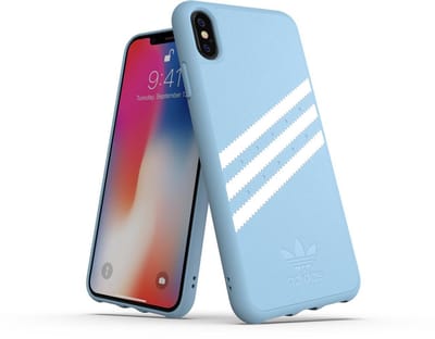 adidas Originals Moulded Case kunstleer suede iPhone XS Max - blauw