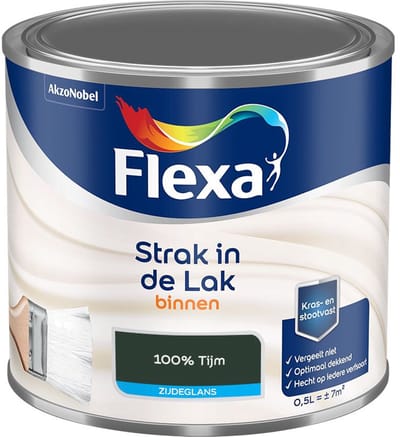 Flexa - Strak In De Lak Binnenlak Zijdeglans - 100% Tijm - Mengverf - 500 Ml
