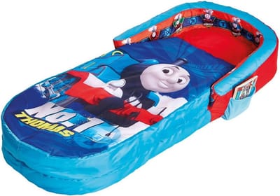 Opblaasbare reisbed met deken en kussel - 130 x 61 x 23 cm - blauw