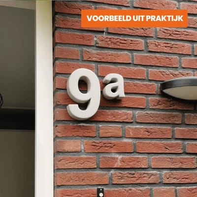 Betonnen Huisnummer - Letter a - 10cm hoog | Huisnummer van Beton