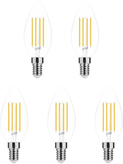 Modee E14 LED Lamp Dimbaar 7W - 806lm - 4000K - Neutraal Wit - LED Filament Kaarslamp B35 - Vervangt 50W Halogeen Gloeilamp - 5 stuks