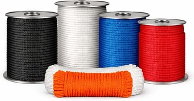 Nylon Touw - Gevlochten Koord - Veelzijdig Gebruik - Hoge Treksterkte - 4.76mm Diameter - Rood