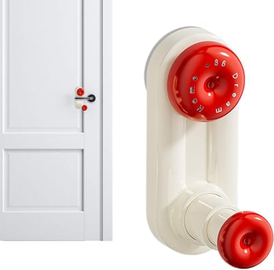 Deurstopper - Veiligheidskit Kamer - Extra Veiligheid - Krasbestendige Basis - 16 x 7 x 7 cm - Zwart