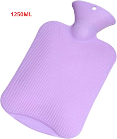 Nivard Warmtekruik - Warmwaterzak Met Hoes - Warmwaterkruik - Warmtekussen - Knuffel Kruik - Bag - Paars - 1,25 Liter