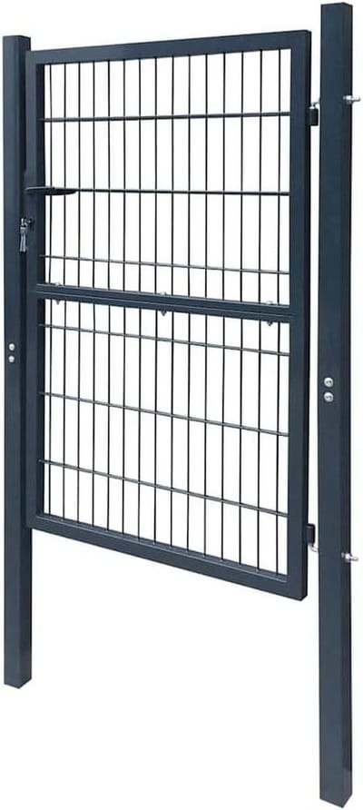 Hekpoort 2D - Tuinhek - Perceel Afbakenen - Inclusief Slot - 100x140 cm - Antracietgrijs