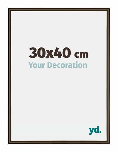 Your Decoration - Fotolijst 30x40 cm - Aluminium - Walnoot Structuur - New York
