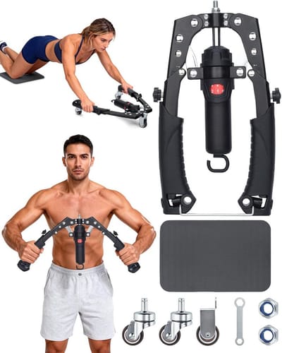 Armtrainer Met Vast En Zwenkwielen Zwart