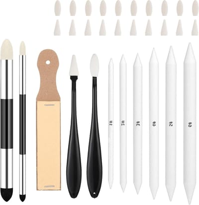 31 Stuks Blending Stompen en Spons Pennen voor Tekenen en Schetsen - Perfecte Gereedschappen voor Creatieve Projecten en Kunstbenodigdheden