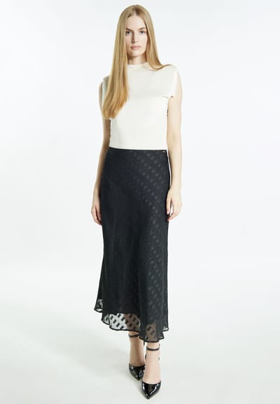 Dreimaster midirok Dames zwart