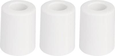Deltafix Deurbuffer - 3x - deurstopper - wit - rubber - 50 x 35 mm - schroefbevestiging