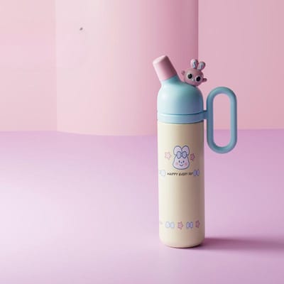 Tasse isotherme à motif de dessin animé, créative, mignonne, portable, grande capacité, pour boisson droite 800ML