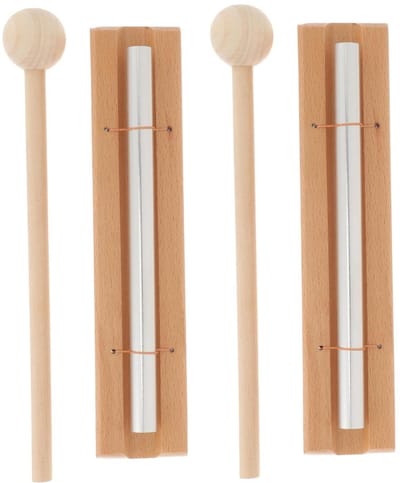 Meditatieklokken Set - Metalen Handbel - Mindfulness Yoga - Helder Doordringend Geluid - 6.5 Inch - Metaal