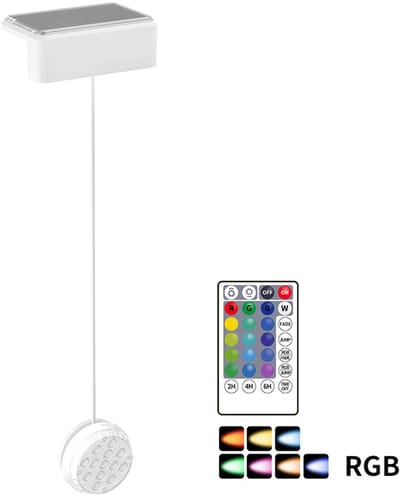 Zwembadverlichting LED - Solar Zwembadlamp - RGB - IP68 Waterdicht - Met Afstandsbediening - Voor Zwembad Vijver Fontein Hek en Muur - Wit