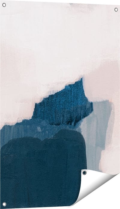 Gards Tuinposter Abstracte Kunst Handgeschilderd - 60x90 cm - Tuindoek - Tuindecoratie - Wanddecoratie buiten - Tuinschilderij