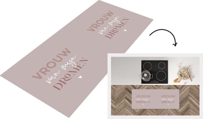 Keukenloper - Loper keuken - Vrouw van mijn dromen - Quote - Dromen - 120x50 cm - Keukenloper vinyl