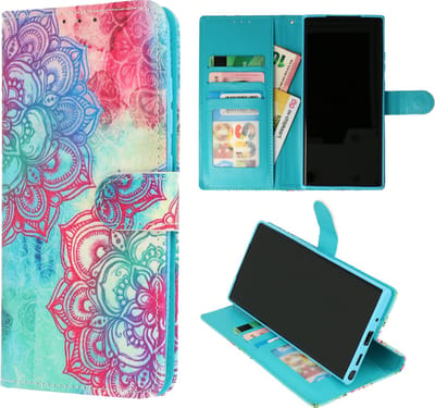 Casemania Hoesje Geschikt voor Samsung Galaxy A15 - Mandala - Portemonnee Book Case