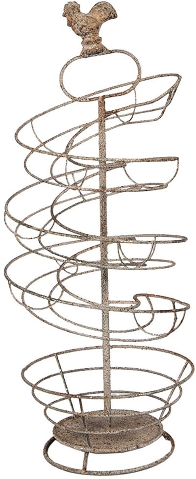 Clayre & Eef Eierhouder Ø 18x44 cm Bruin Metaal