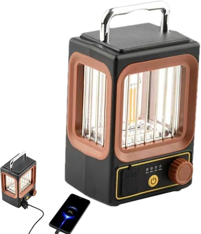 KZQ 2 Stuks Op Batterijen Werkende Campinglantaarn Met Infraroodsensor - Rode Decoratieve Buitenlamp Voor Tuin En Kamperen - Draagbare Lamp Geschikt Voor Buiten