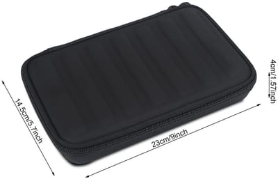 Dailygoods- Opbergtas Lichtgewicht - Opbergkoffer - PU-leer - Zachte Binnensleuven - Draagbaar - Ideaal voor Mondharmonica's - Mondharmonica Koffer
