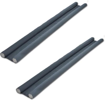 Dubbele Tochtstoppers voor deuren - 2 stuks - 95 cm - Aanpasbaar - Grijs - Tochtstrip - Tochtwering - Tochtstopper - Deurrol - Tochtrol - Tochthond - Tochtkussen - Deurisolatie - Universeel