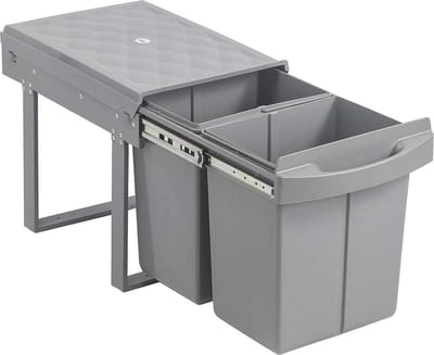 Uittrekbare Afvalemmer voor Keuken met 2 Containers en Maximaal 40 Liter