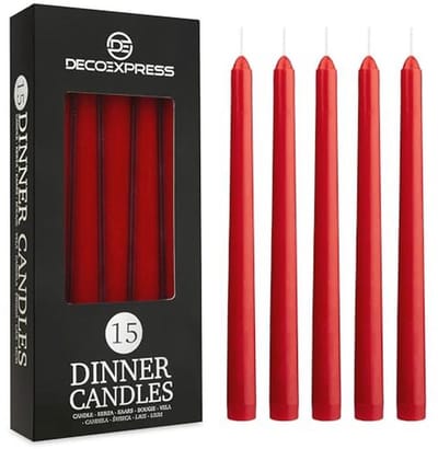 Klassieke Dripless Tapered Metallic Diner Kaarsen - Decoratieve Kaarsen voor Thuis en Kerstmis