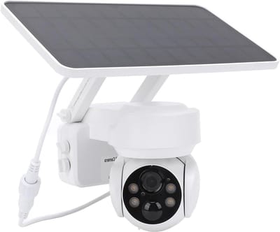 Zonnebeveiligingscamera - Draadloze Buitencamera - Huisbewaking - 360 Graden Zicht - 2K Resolutie - Wit