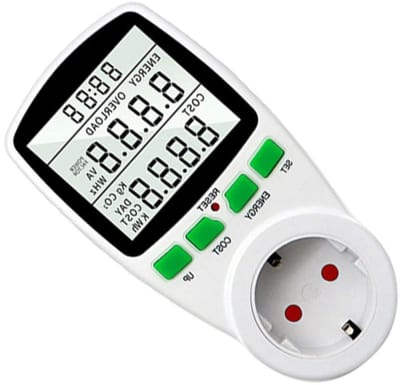 Stroommeter - Wattmeter Plug - Energieverbruik Meten - Overbelastingsbeveiliging - 16A Max - Wit