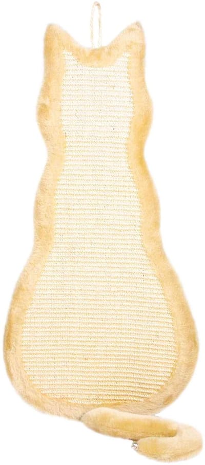 Trixie Krabpaal voor katten van sisaltapijt/pluche met kattenkruid 35 × 69 cm natuurlijk/beige