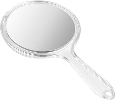 Dubbelzijdige Handspiegel met 1X/3X Vergroting, Ronde Make-up Spiegel voor Dagelijks Gebruik en Verzorging