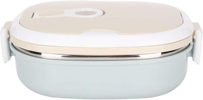 Isolerende Lunchbox - Warme Maaltijd Container - Eten Warm Houden - Lekvrij Clip-On Sluiting - 900 ml - Zilver