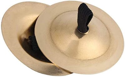Dailygoods- Vingercymbalen Messing - Buikdans Instrument - Tingsha Zills - Spirituele Handpercussie - Diameter 5 cm - Lichtgewicht 27g - Vingerbekkens