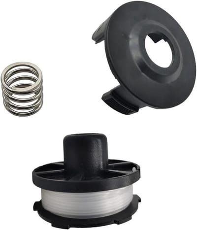 Trimmer Spoel Dop - Grastrimmer Deel Spoel Vervanging - Tuin Onderhoud - Gereedschapsloze Verwisseling - 1.65mm Draad 8.0m Lengte - Zwart