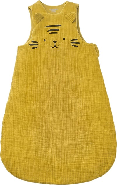 Vertbaudet Slaapzak Tijger - baby - mouwloze - biologisch hydrofiel doek
