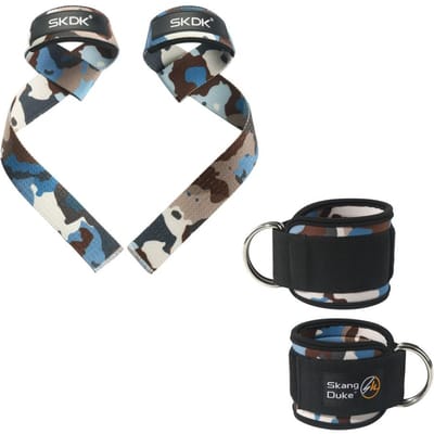 Fitness Enkelbanden Verstelbaar D-Rings Voet Been Ondersteuning Manchetten Pols Hefbanden Sportschool Harde Trek Grip Band Camouflage Banden Set St Praktisch Gebruik