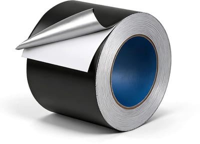 Zwarte Aluminium Tape 100mm x 50m - Zelfklevend, Thermisch en Waterdicht Isolatietape voor Leidingen en Stoombescherming