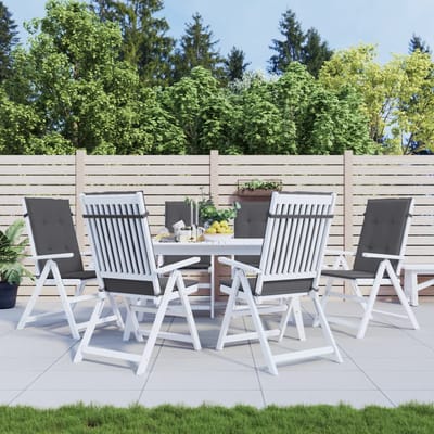 vidaXL - Tuinstoelkussens - 6 - st - hoge - rug - 120x50x3 - cm - stof - antraciet