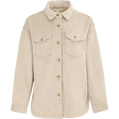 Miso Dames Wol Lange Mouwen Shirt (Beige)
