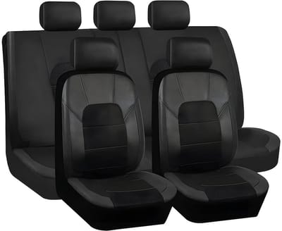 Dailygoods- Autostoelhoezen 9 Stuks - Ademend - Waterdicht - Antislip - Universeel - PU-leer - Geschikt voor SUV - Stoelhoes