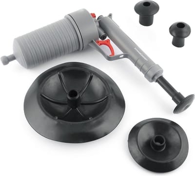 Gootsteenontstopper - Afvoer Ontstopper - Luchtdruk Ontstopper - Rioolontstopper - Ontstopper Afvoer - met 4 Adapters
