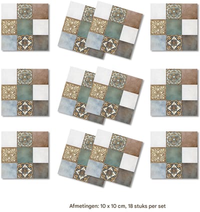 Tegelstickers - Pak Van 36 - Zelfklevend - Waterdicht - Keuken Badkamer Tegelstickers - Decoratieve Stickers - 10 X 10 Cm*QT-051-6