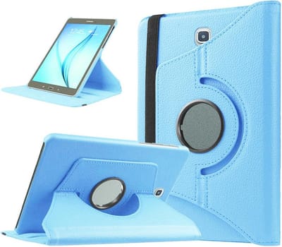 Book Cover Geschikt voor: Samsung Galaxy Tab A 10.1 2016 SM T580 Draaibaar Hoesje - Multi stand Case - Licht blauw