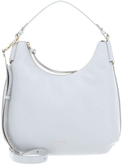 COCCINELLE Leren schoudertas Rebekka Handbag Grained Leather Snow Lichtblauw