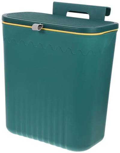 CHILDWEET Hangende Afvalcontainer Ruimtebesparend Gemakkelijk Schoon Te Maken Plastic Groen 1 St